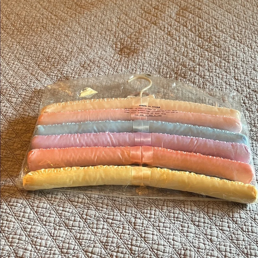 Set of 12 Satin VINTAGE Padded Hangers